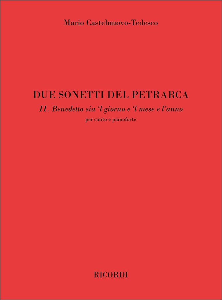 Due Sonetti Del Petrarca, Per Voce E Pianoforte